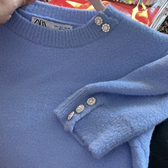 Periwinkle Zara JEWEL BUTTON KNIT SWEATER
Size L - Picture 10 of 10